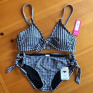 NWT black & white checkered bikini